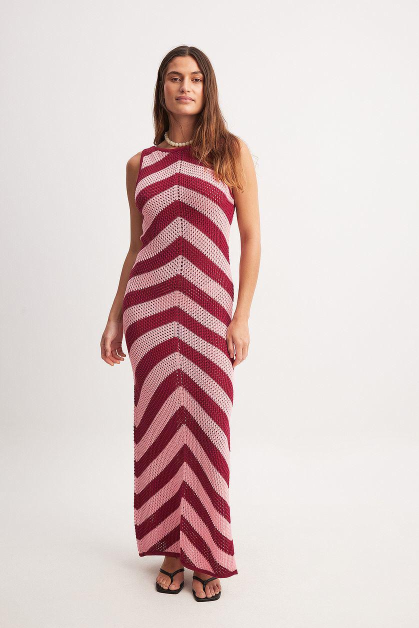 Crochet Knitted Sleeveless Maxi Dress Product Image