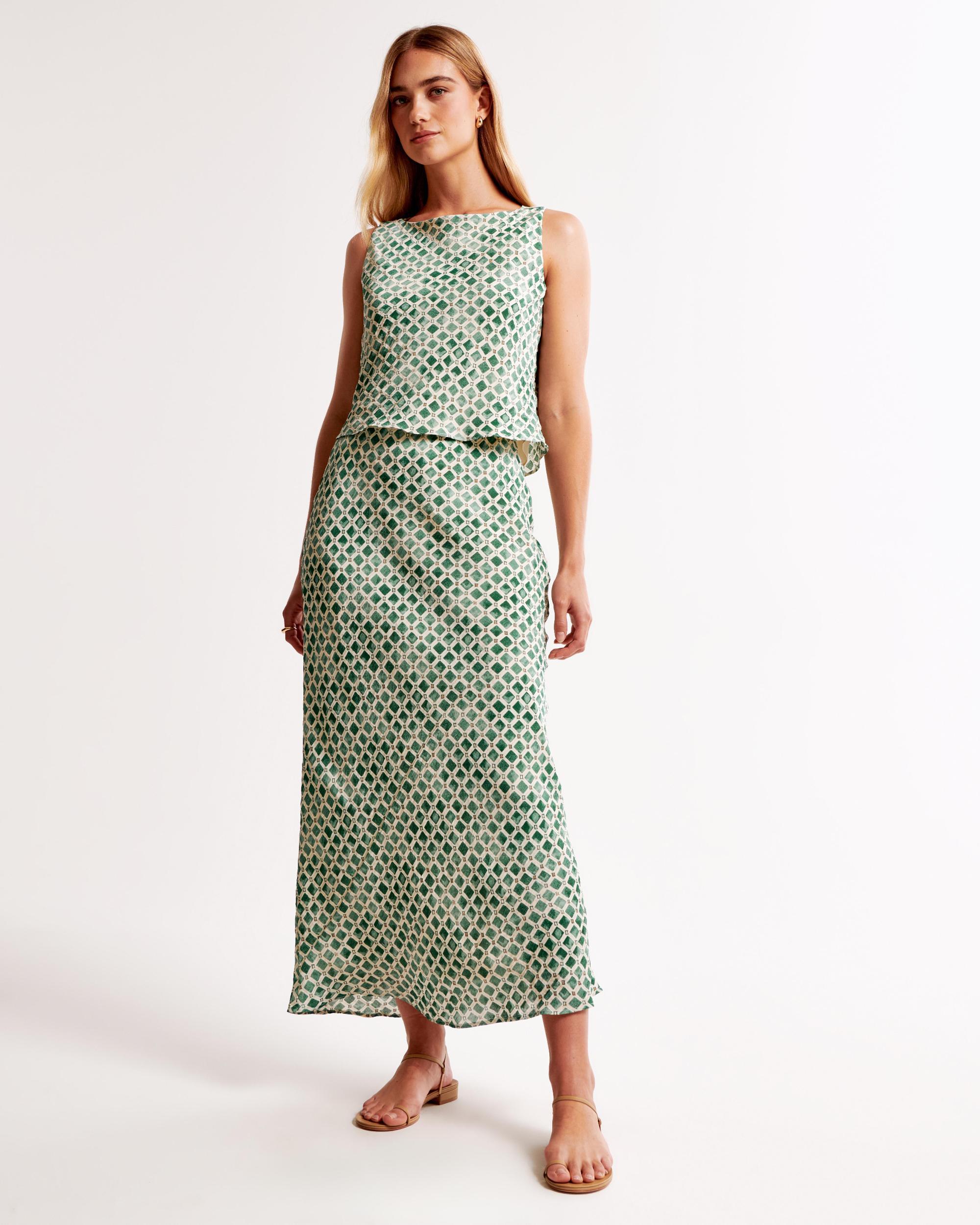 Crinkle Nylon Maxi Skirt Product Image