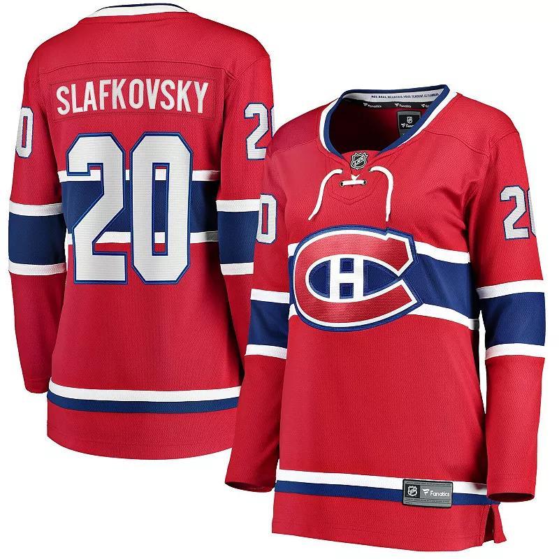 Women's Fanatics Juraj Slafkovsky Red Montreal Canadiens Home Premier Breakaway Player Jersey, Size: 4XL, Cnd Red Product Image