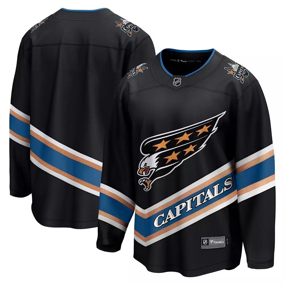 Men's Fanatics Black Washington Capitals Alternate 50th Anniversary Breakaway Jersey, Size: Large Product Image