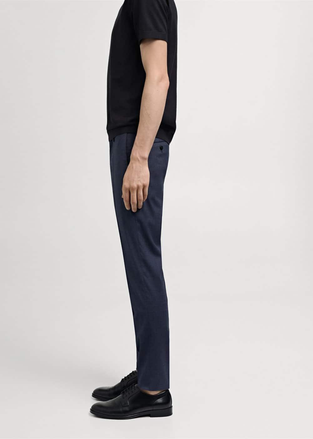Stretch fabric super slim-fit suit trousers - Men | MANGO USA Product Image