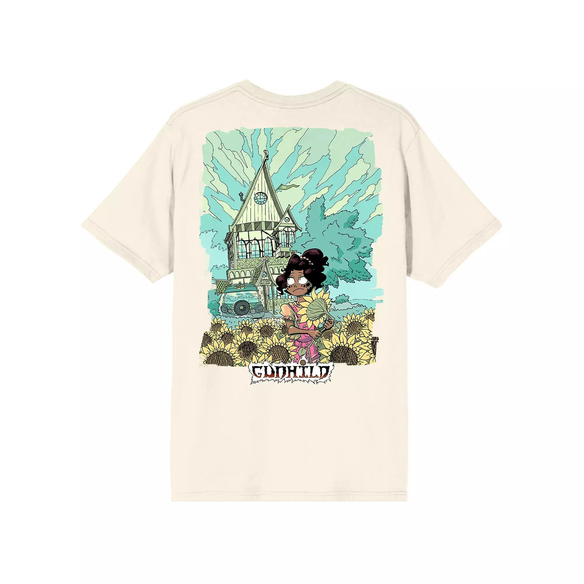 Men's Gunhild Sunflower Graphic Tee, Size: Small, Black Product Image