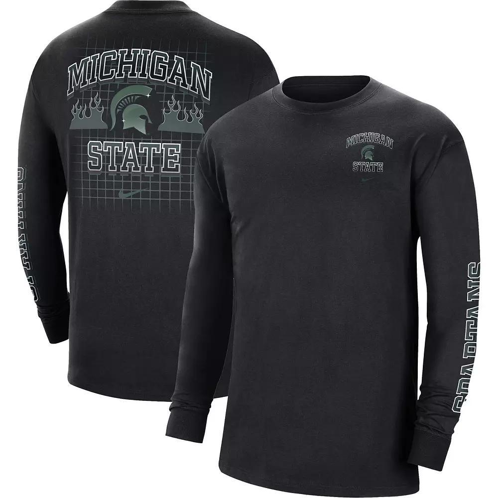 Men's Nike Black Michigan State Spartans Tour Max 90 Long Sleeve T-Shirt, Size: XL Product Image