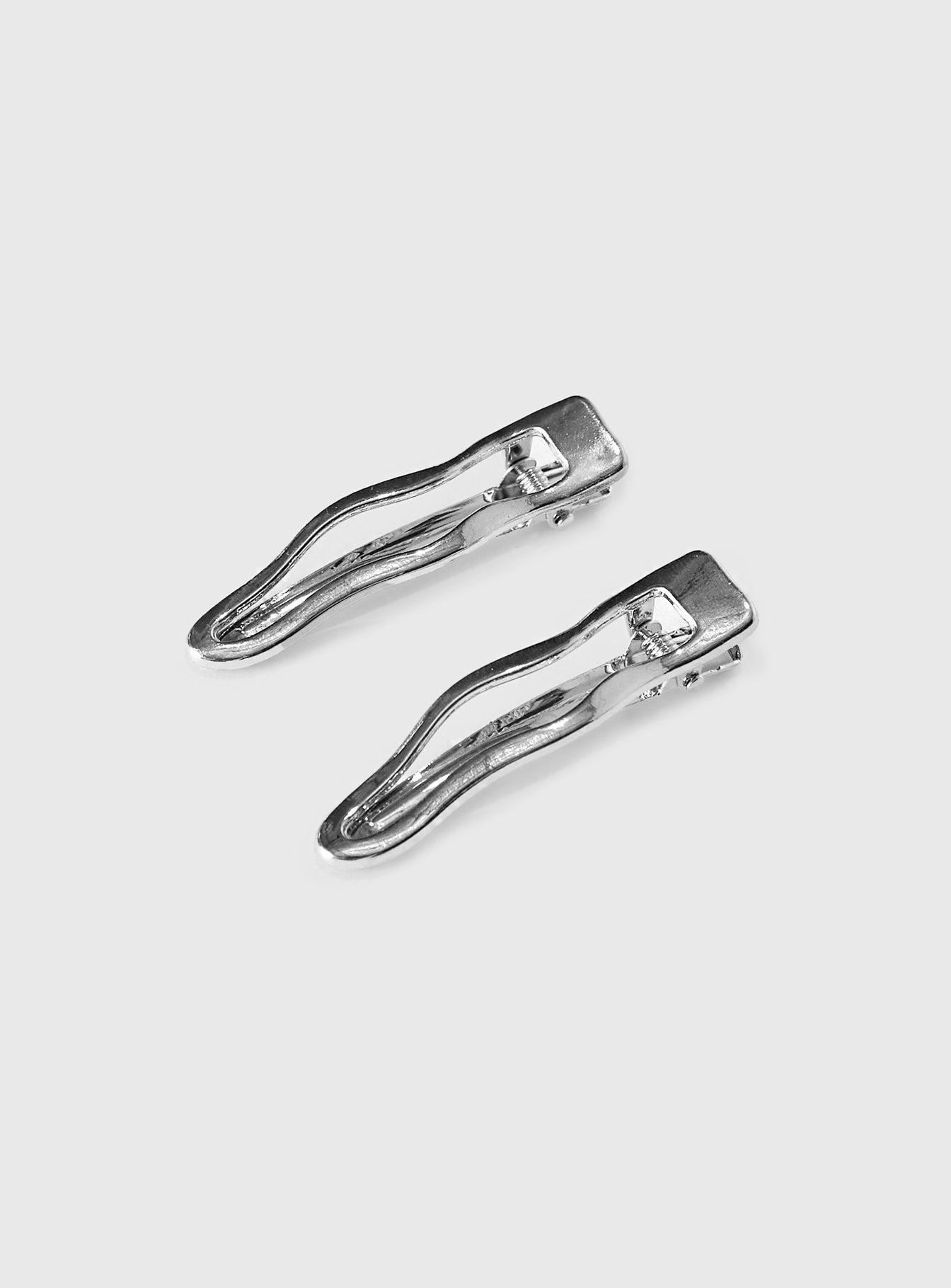 So Divine Hair Clip 2 Pack Silver Product Image