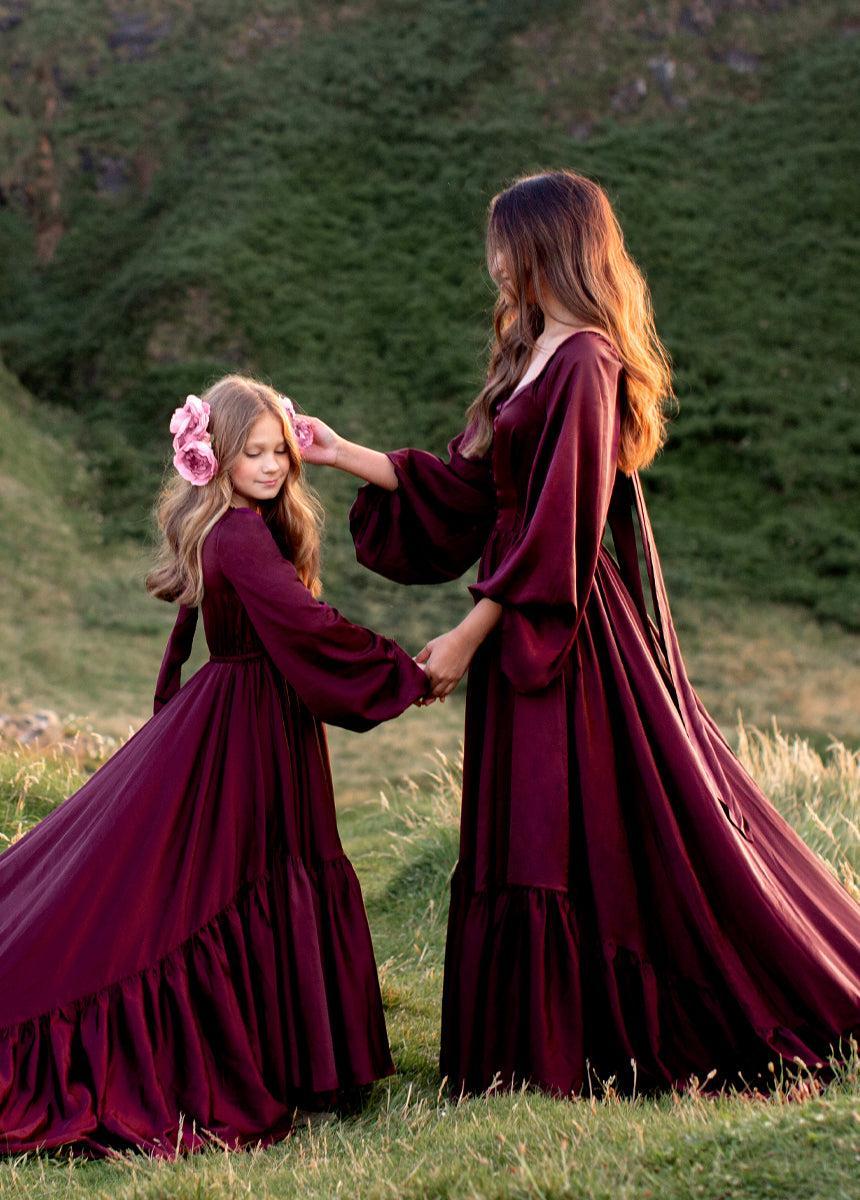 Leana Impact Dress in Plum Girls Product Image