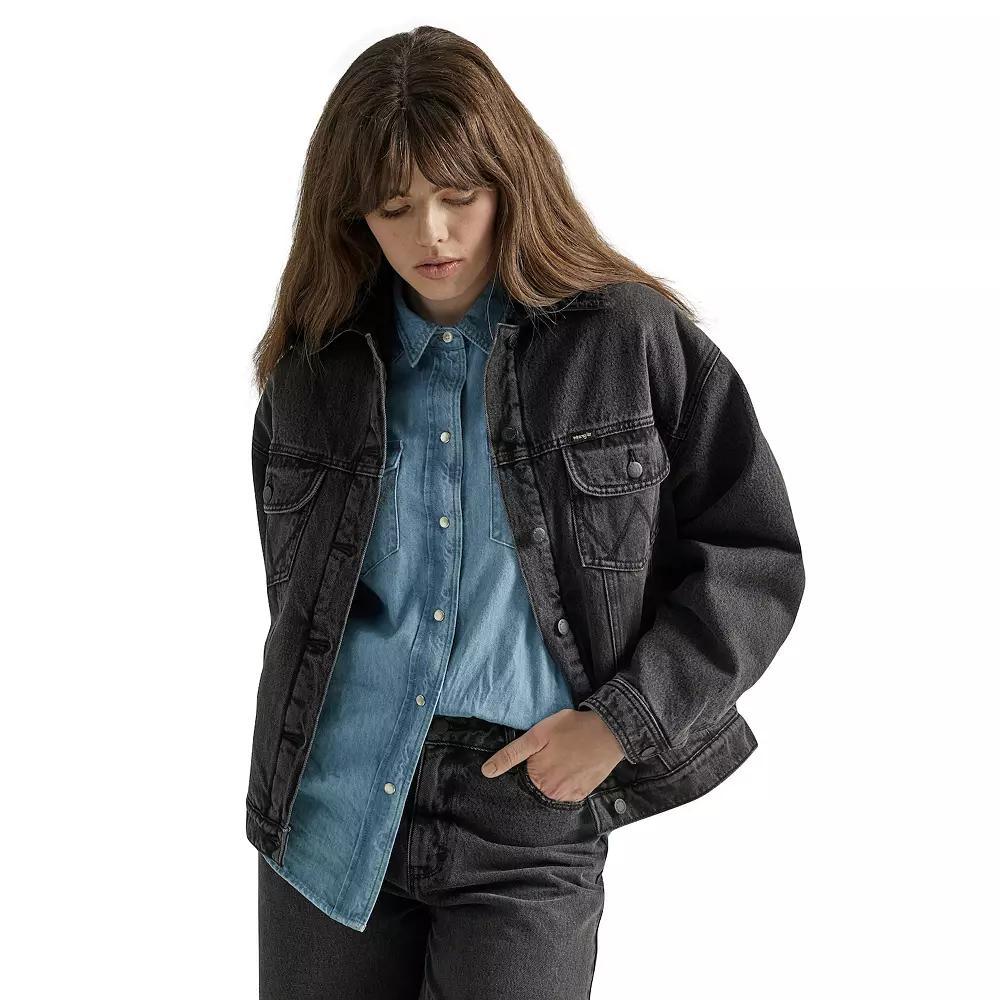 Women's Wrangler Girlfriend Sherpa Jacket, Size: XL, Nashville Black Product Image