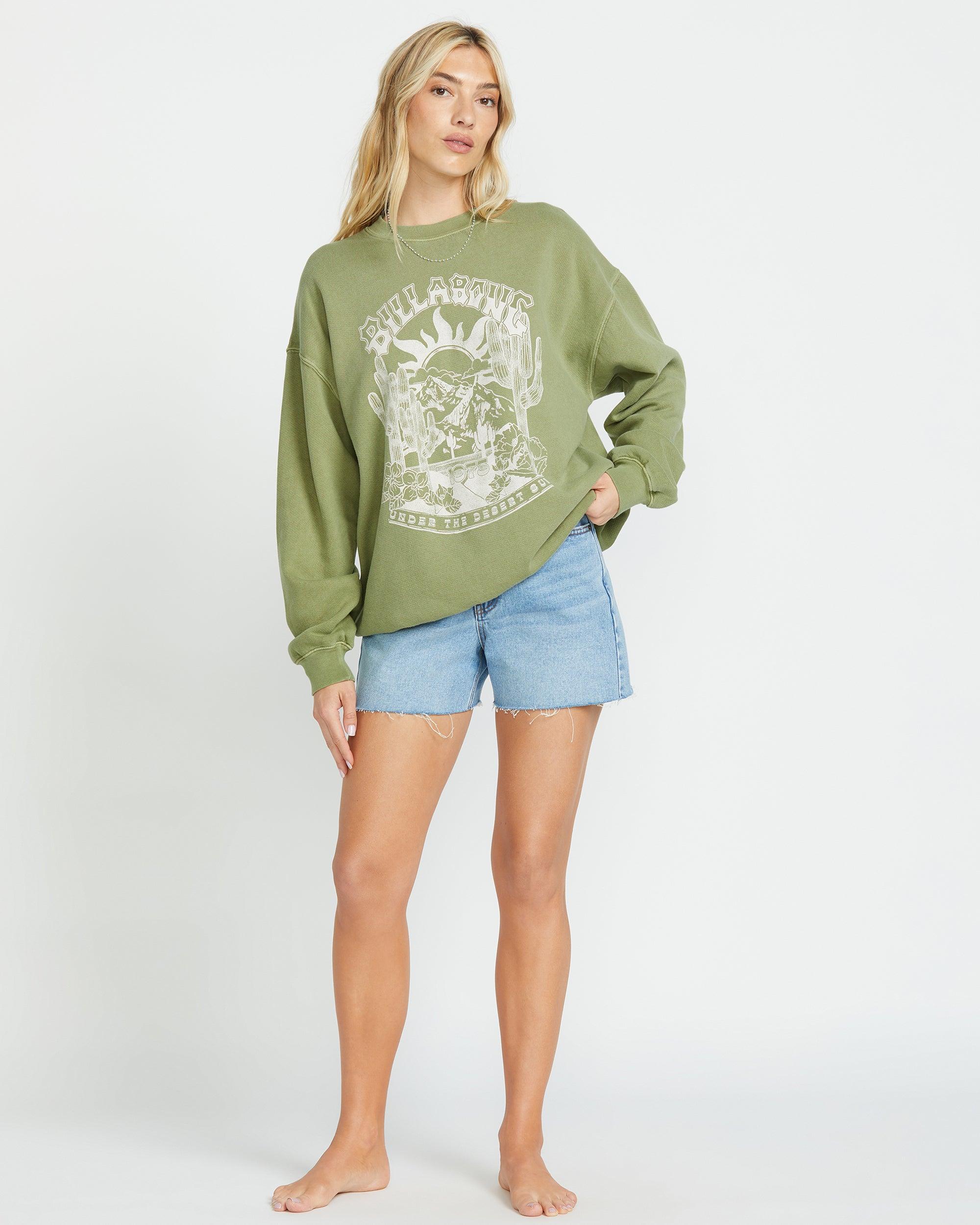 Ride In Crew Sweatshirt - Avocado Female Product Image