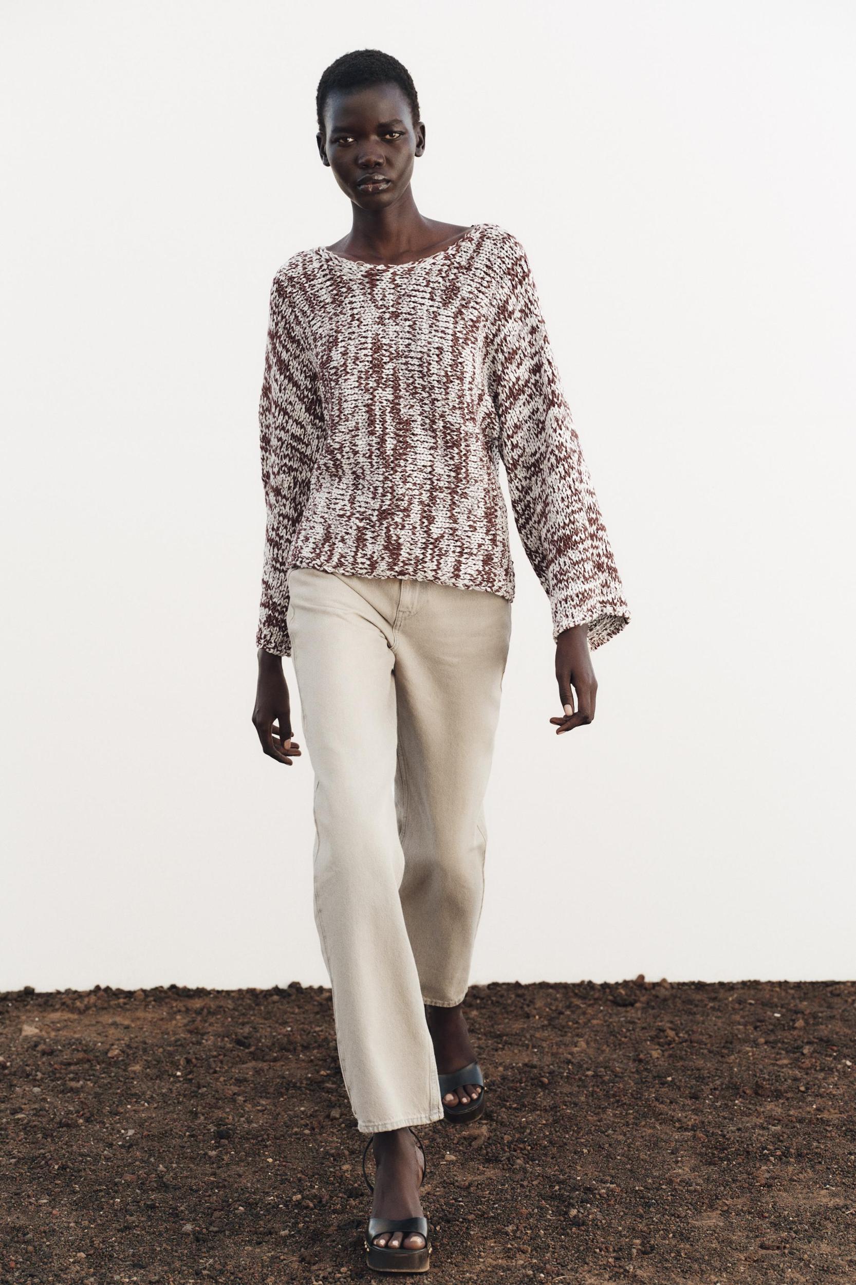 COMBINATION KNIT SWEATER Product Image