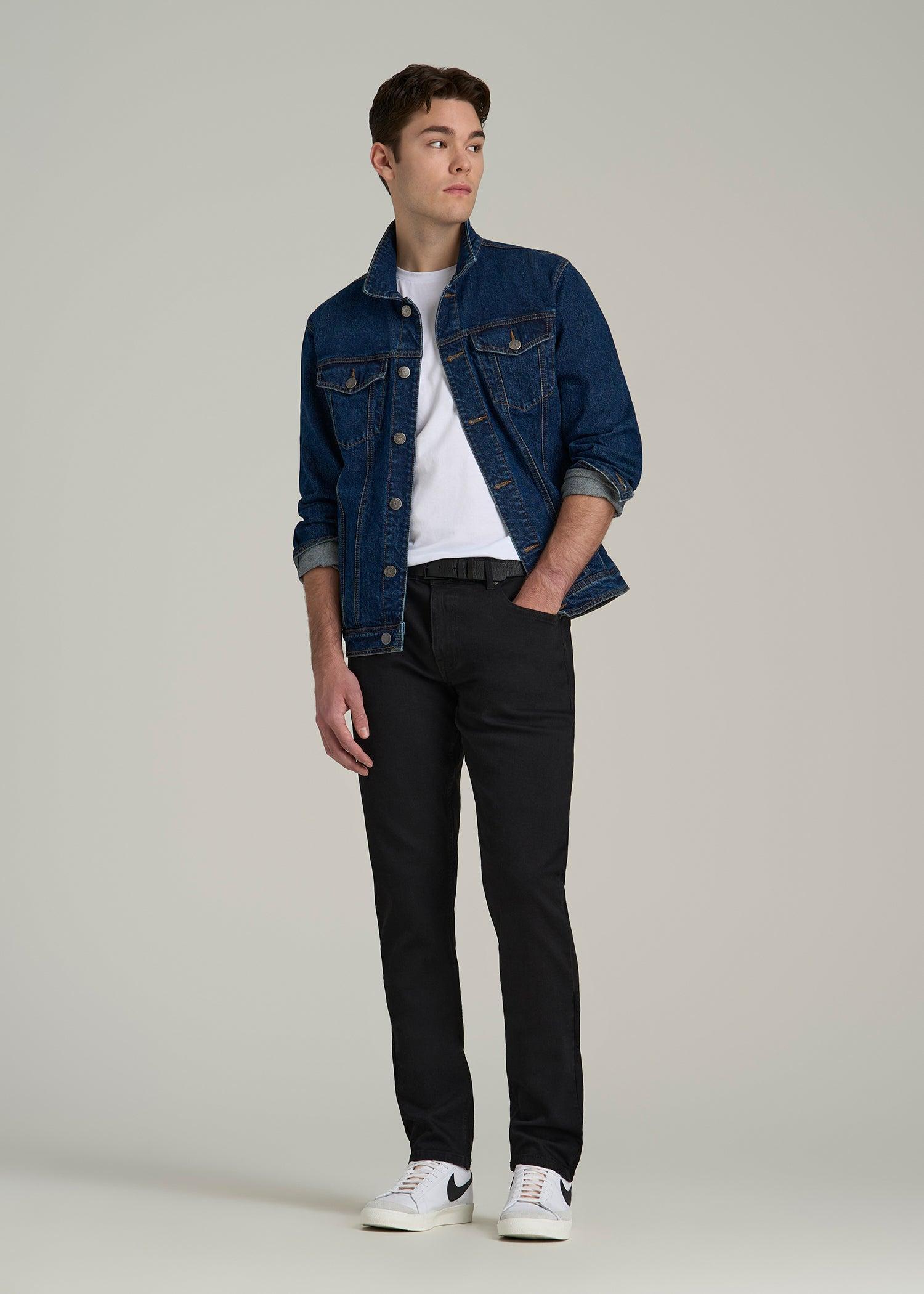 A.T. Basics Men's Carman Tapered fit Jeans for Tall Men in Black Male Product Image
