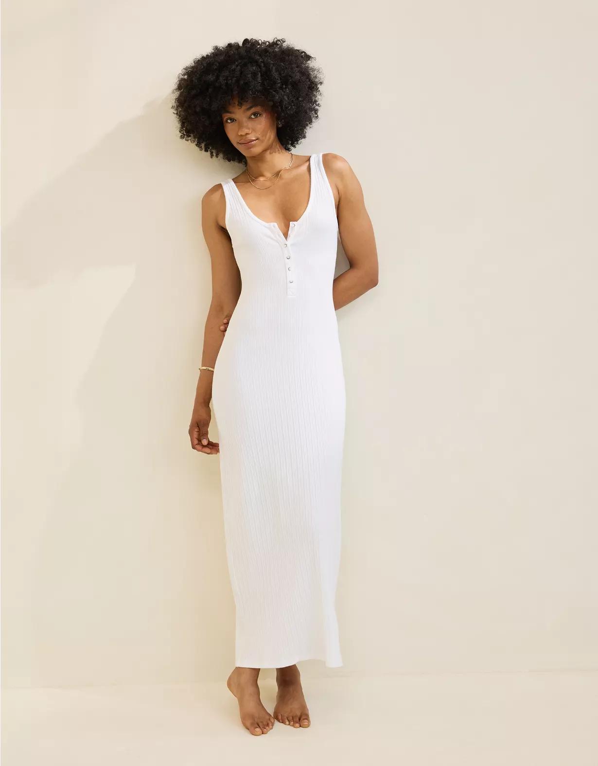 Aerie Double V Henley Bodycon Maxi Dress Product Image