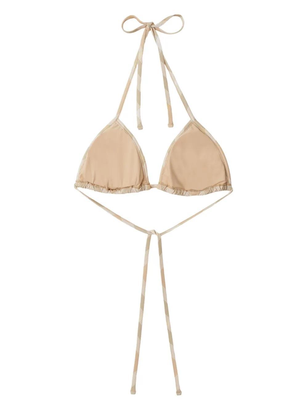 checked triangle bikini top Product Image