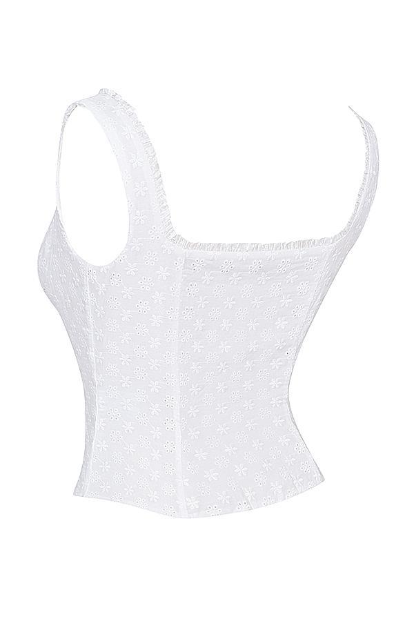 Juana  white broderie anglaise top - sale Product Image