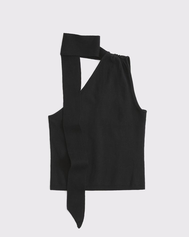 Asymmetrical Scarf Sweater Tank Product Image