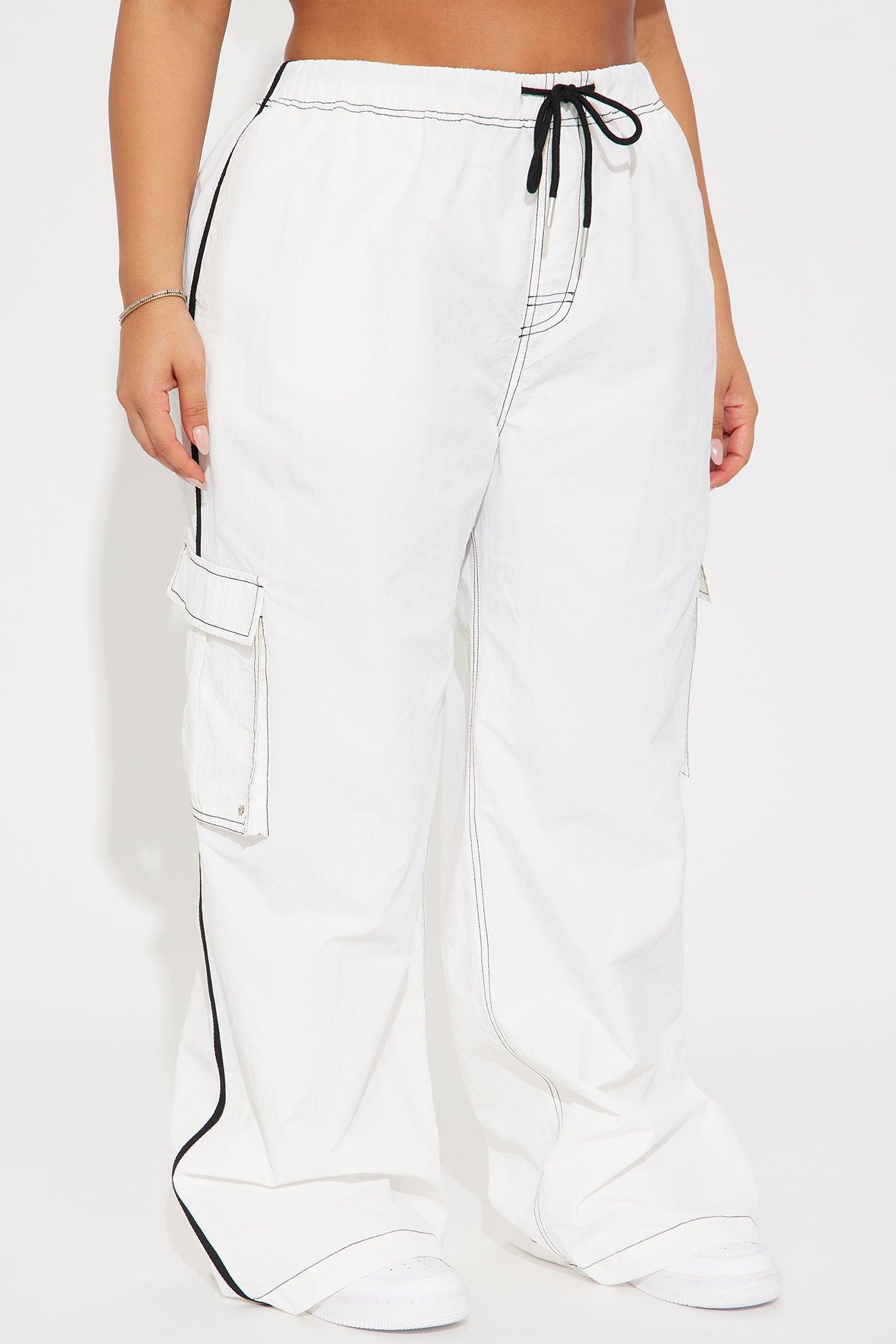 Tokyo Windbreaker Track Pant - White Product Image