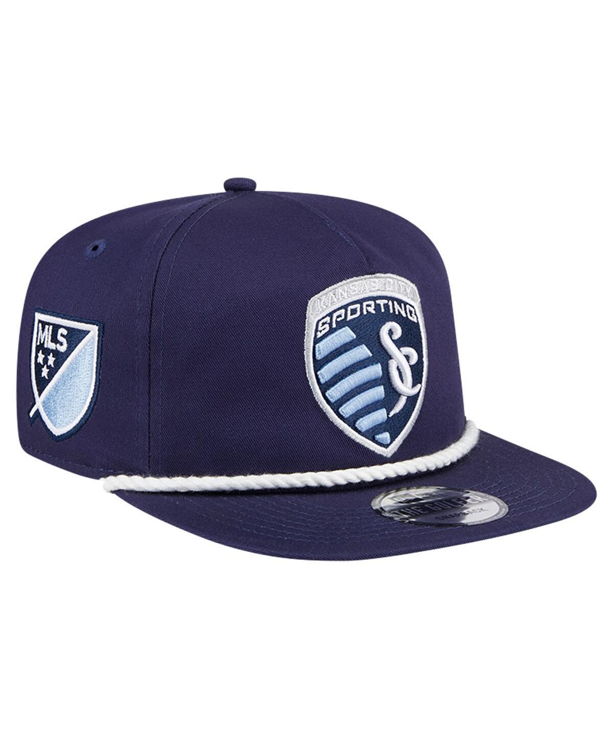 Men's New Era Navy Sporting Kansas City The Golfer Kickoff Collection Adjustable Hat, Blue Product Image
