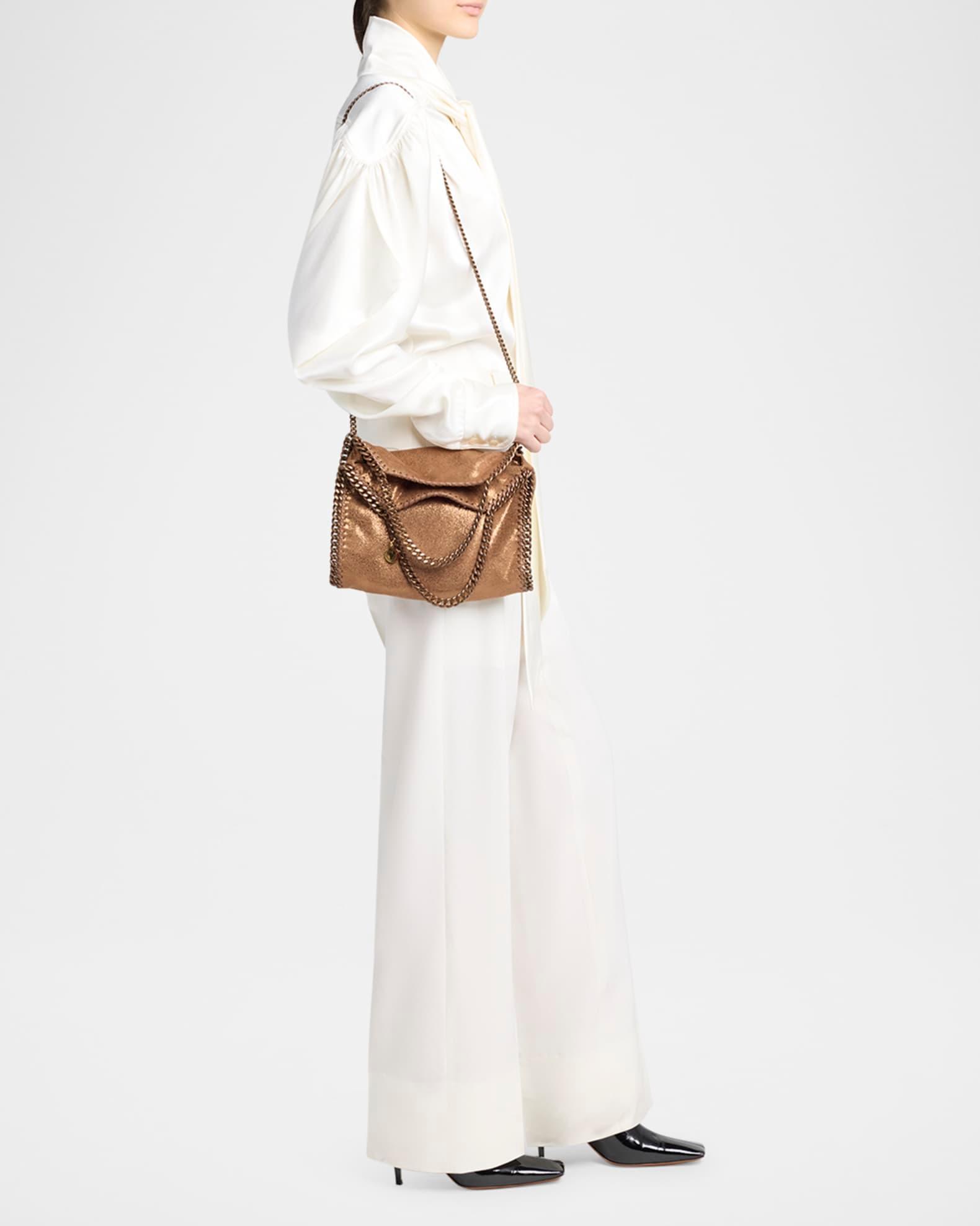 Mini Falabella Eco Shiny Dotted Chamois Bag with Tonal Chain Product Image