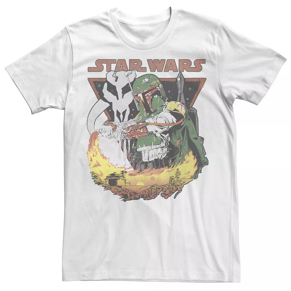Men's Star Wars Boba Burns Graphic Tee, Size: 3XL, White Product Image