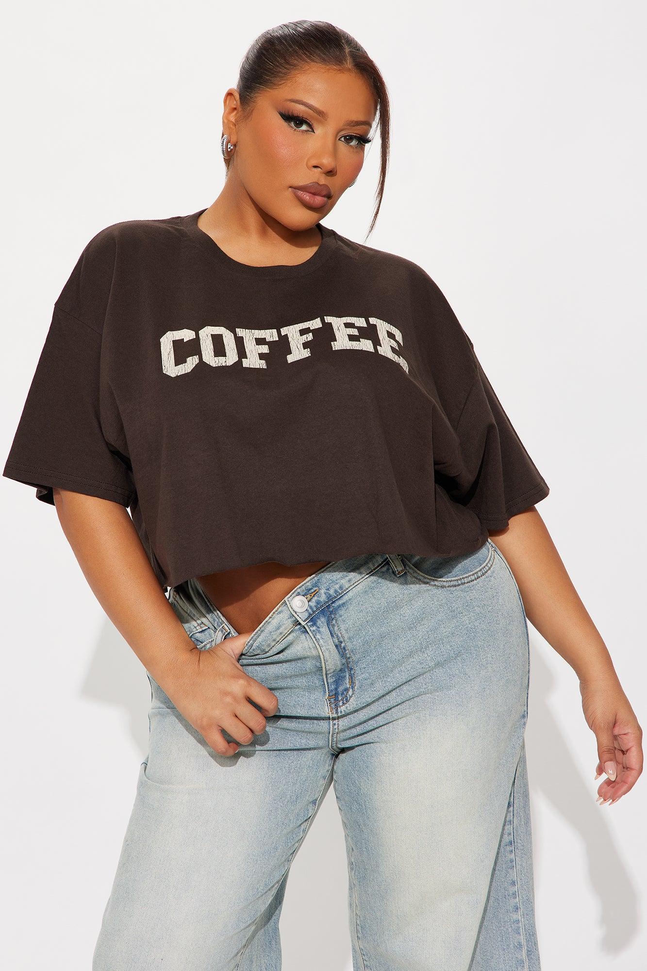 Coffee Cropped Tee - Brown Product Image