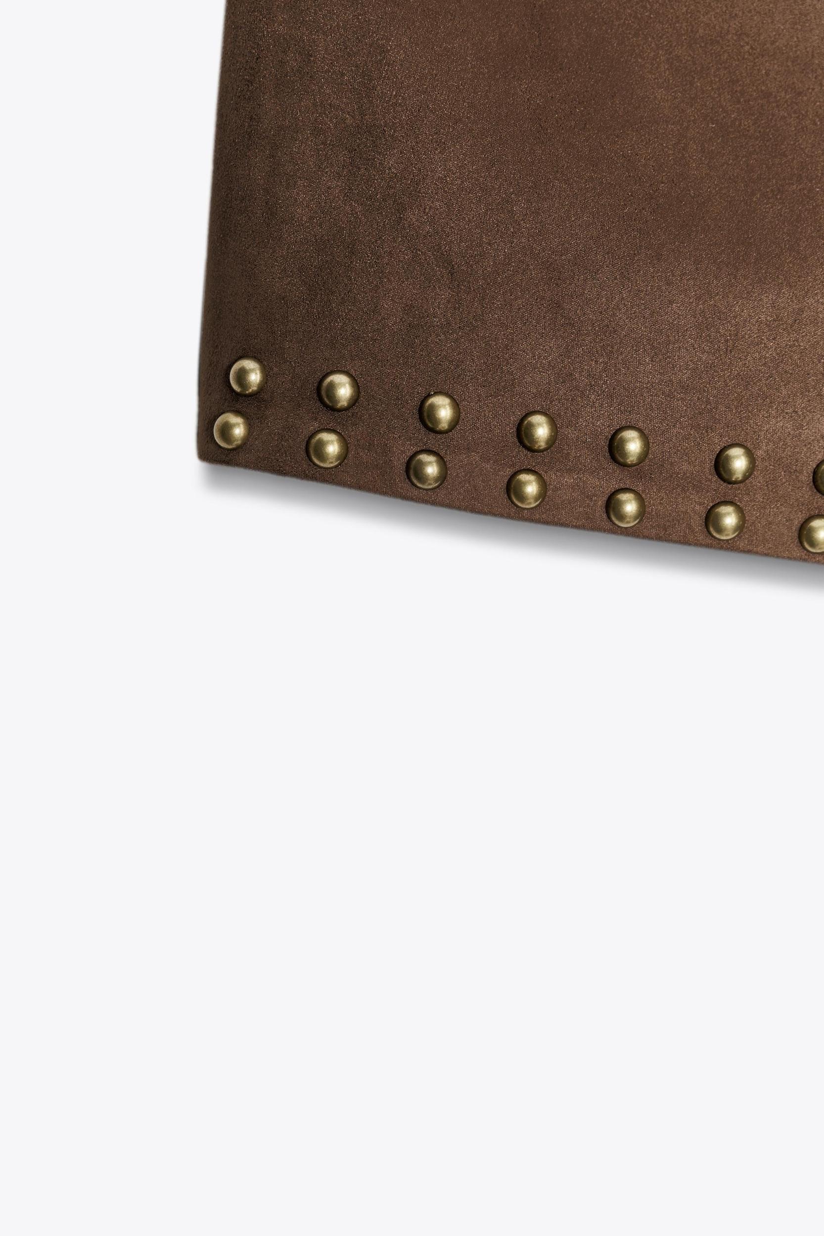 FAUX SUEDE STUDDED SHORTS Product Image