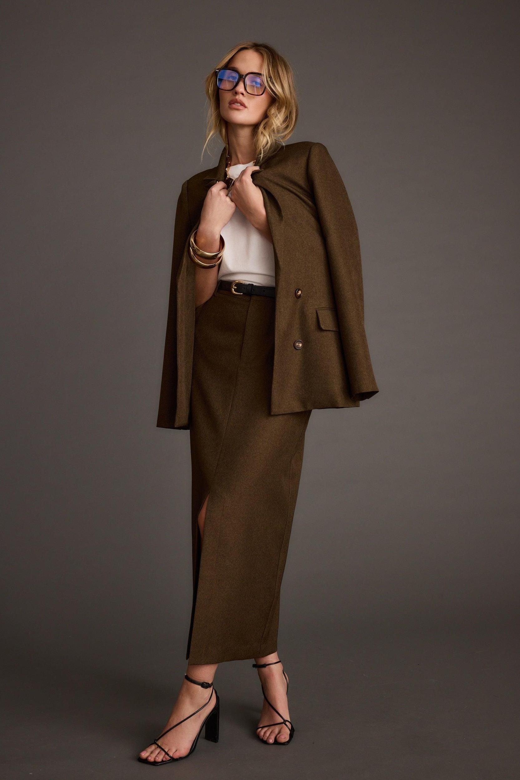 Tory Mocha Twill Blazer Product Image