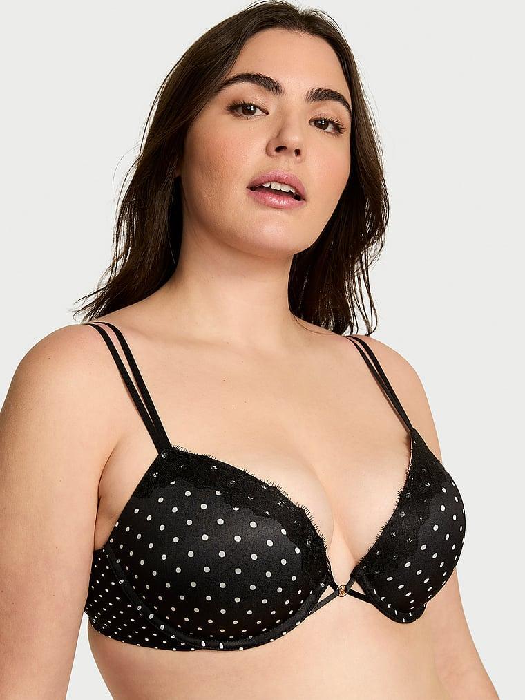 Smooth Lace-Trim Push-Up Bra Product Image