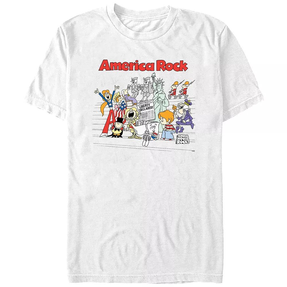 Men's Schoolhouse Rock! America Rock Graphic Tee, Size: Small, White Product Image
