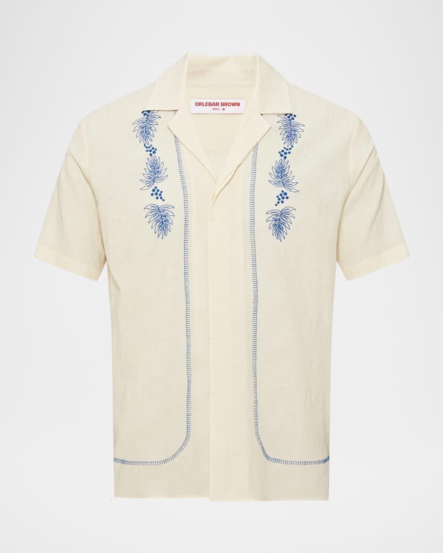 Mens Maitan Embroidered Camp Shirt Product Image