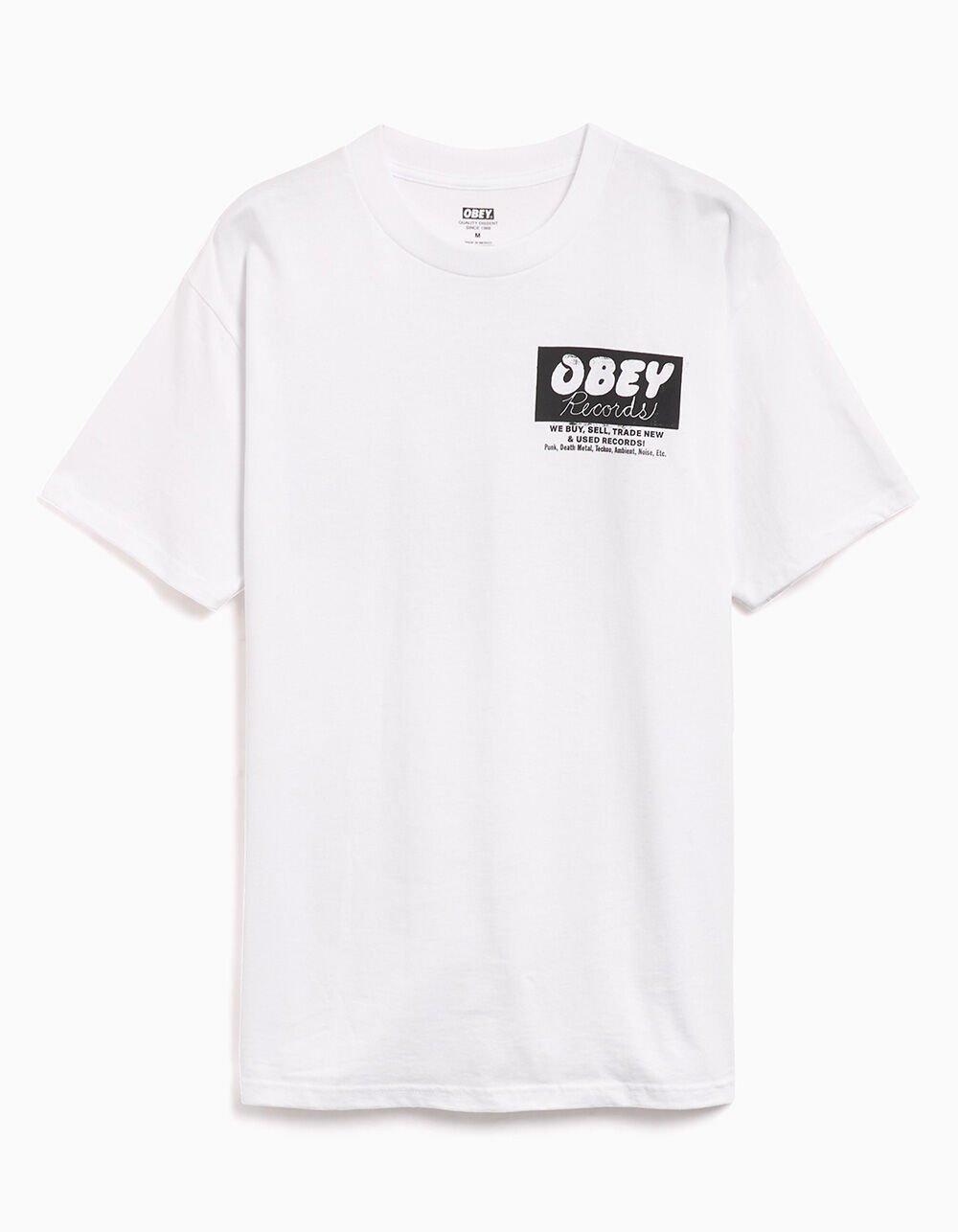 OBEY Records Buy Sell Trade Mens Tee Product Image