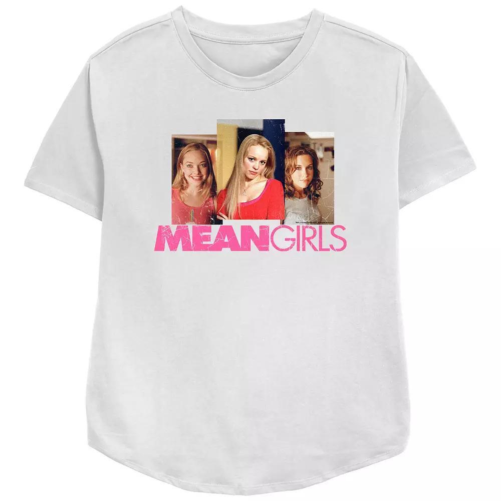 Women's Mean Girls Plastics Portraits Relaxed Fit Graphic Tee, Girl's, Size: Small, White Product Image
