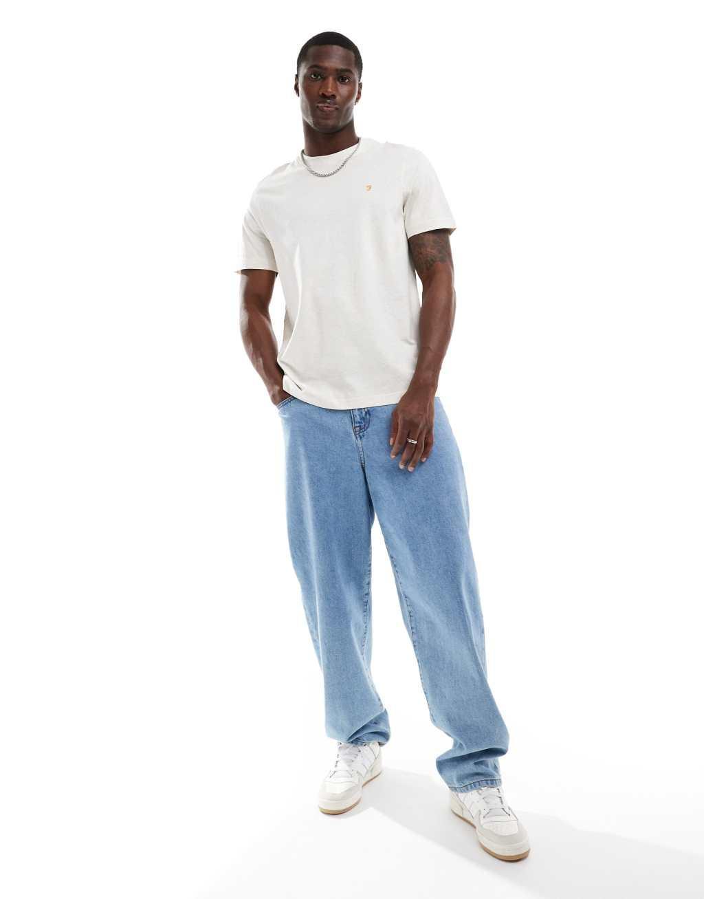 Farah danny short sleeve t-shirt in off white Product Image