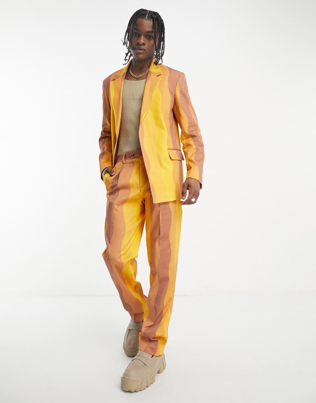 Viggo alvaro wavy suit jacket in brown Product Image