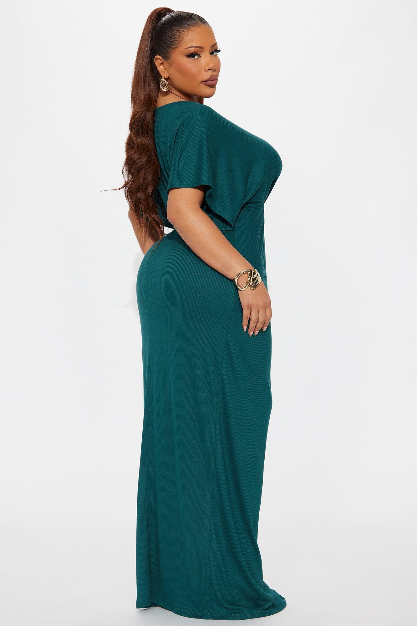 Stunning Scenes Maxi Dress - Hunter Green Product Image