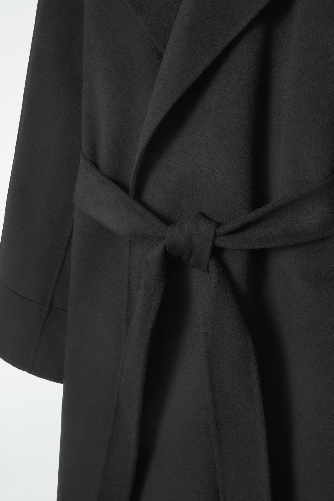 BELTED DOUBLE-FACED WOOL COAT Product Image
