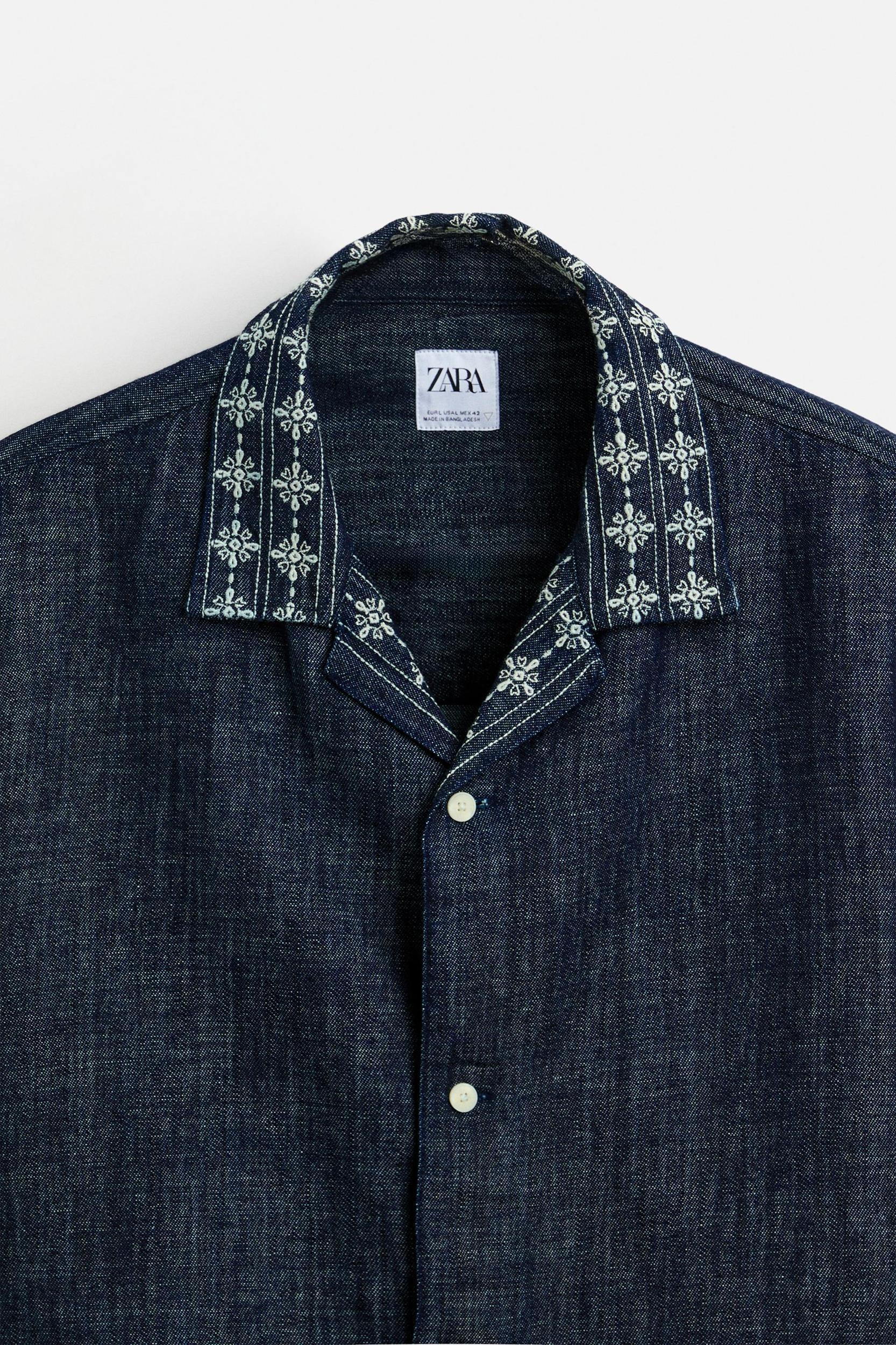 EMBROIDERED DENIM SHIRT Product Image