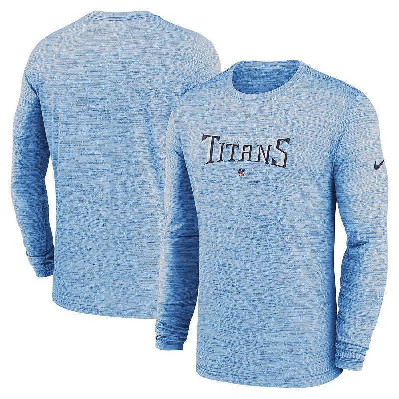 NIKE Men's  Powder Blue Los Angeles Chargers Sideline Team Velocity Performance Long Sleeve T-shirt Product Image