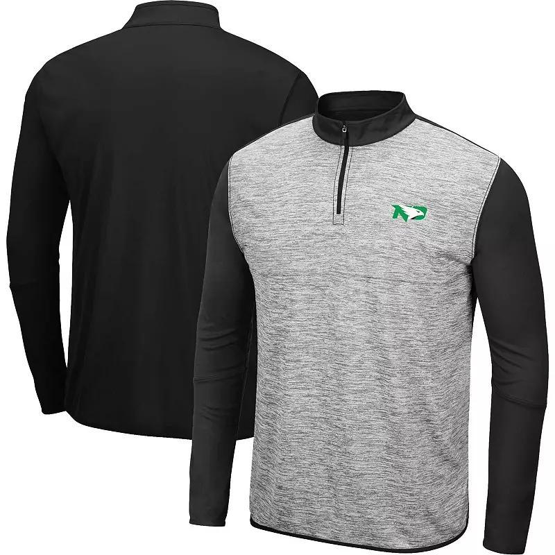Men's Colosseum Heather Gray/Black North Dakota Prospect Quarter-Zip Jacket, Size: XL, Und Grey Product Image
