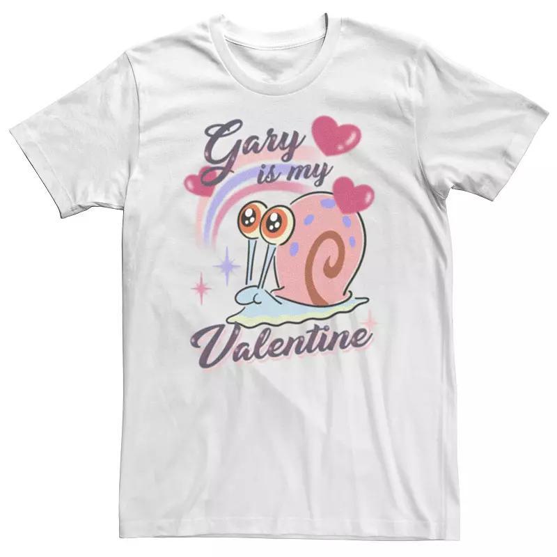 Big & Tall Spongebob Squarepants Gary Is My Valentine Heart Theme Tee, Men's, Size: 4XL, White Product Image