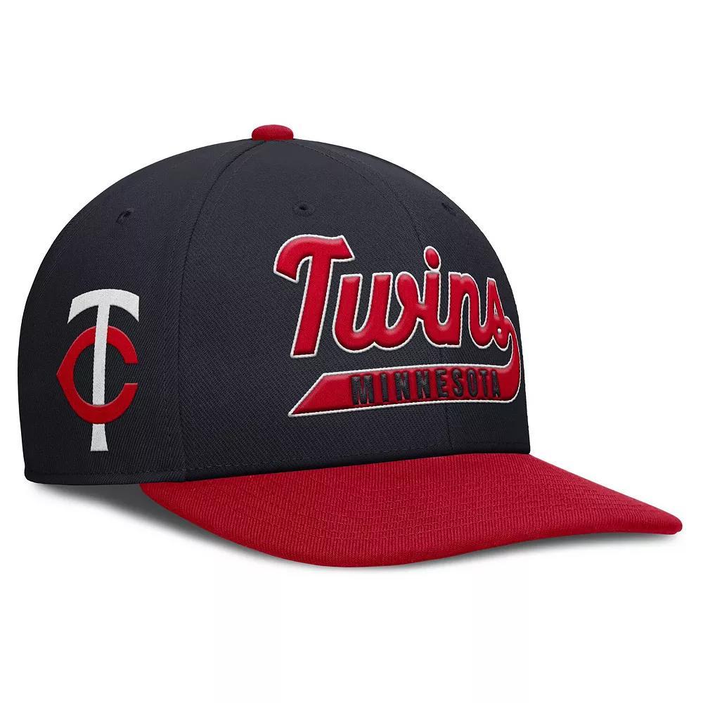 Men's Nike Navy/Red Minnesota Twins Pro Performance Snapback Hat, Size: Medium/Large, Blue Product Image