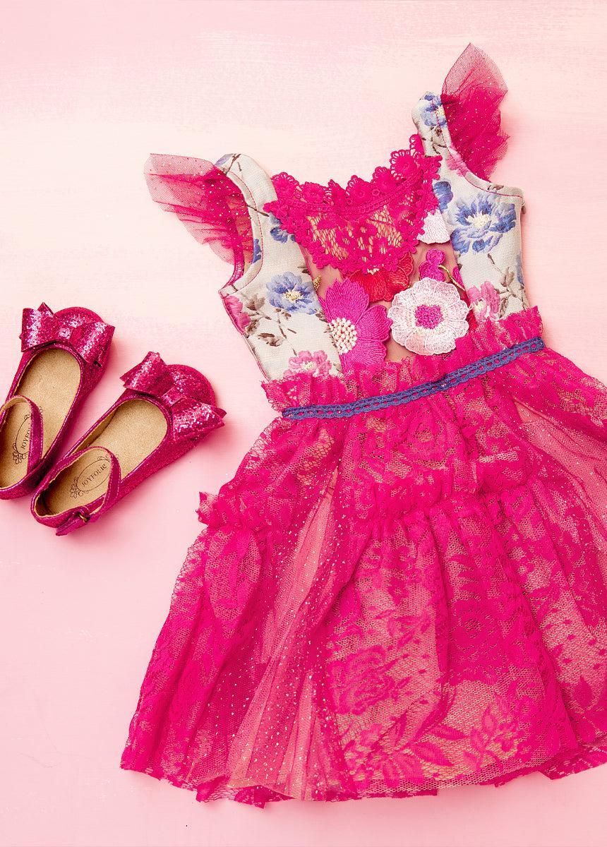Zaliki Dress in Fuchsia Girls Product Image