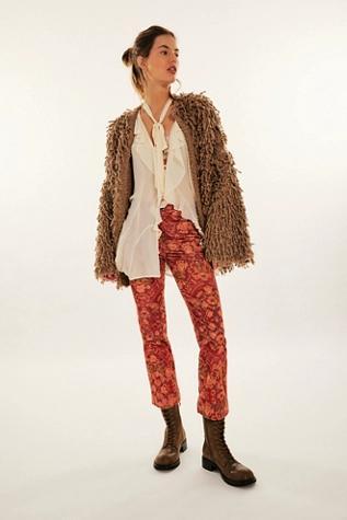 High Time Printed Kick Flare Crop Pants Product Image