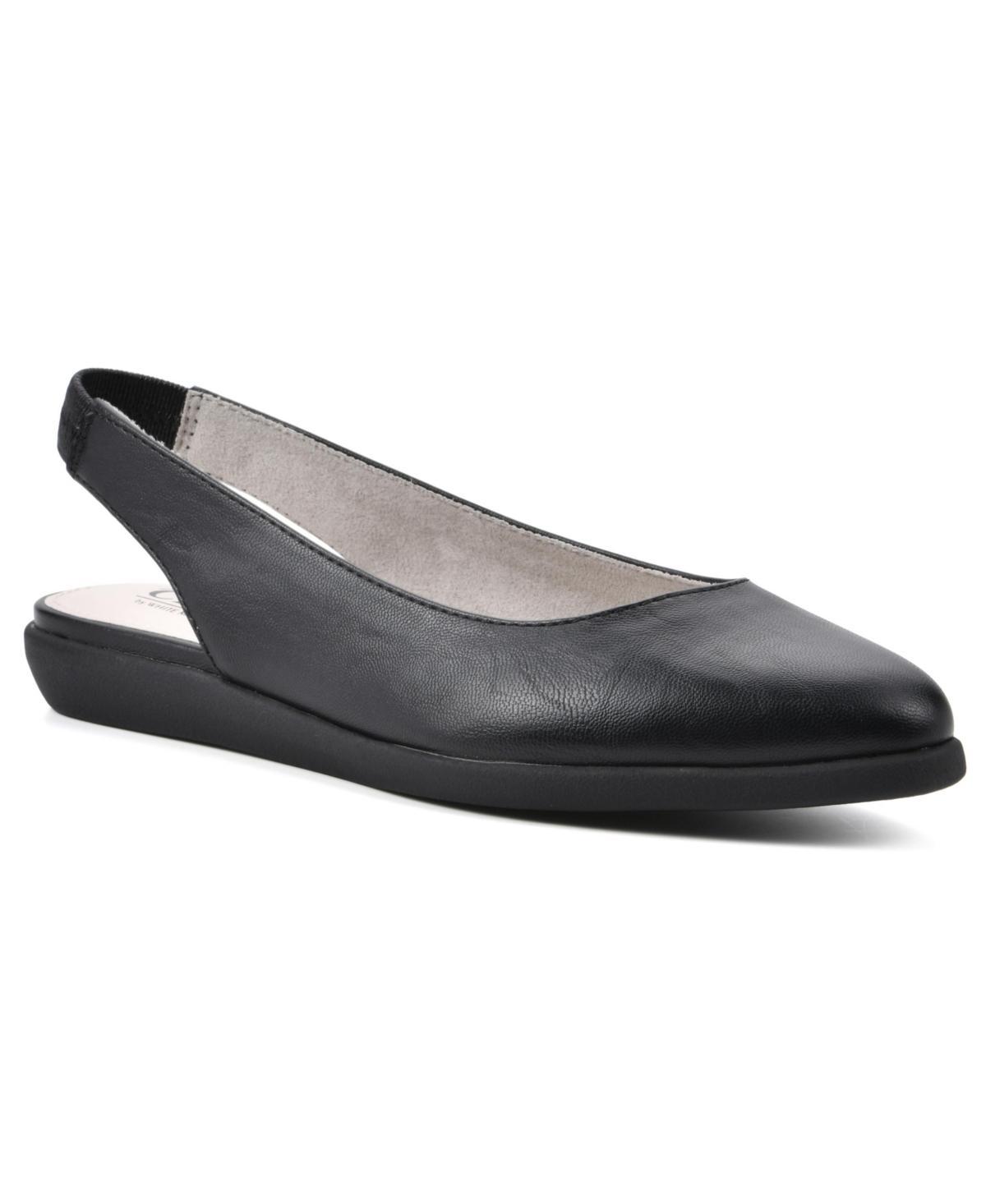 Cliffs by White Mountain Memory Women's Slingback Ballet Flats, Size: 8.5, White Smo Product Image
