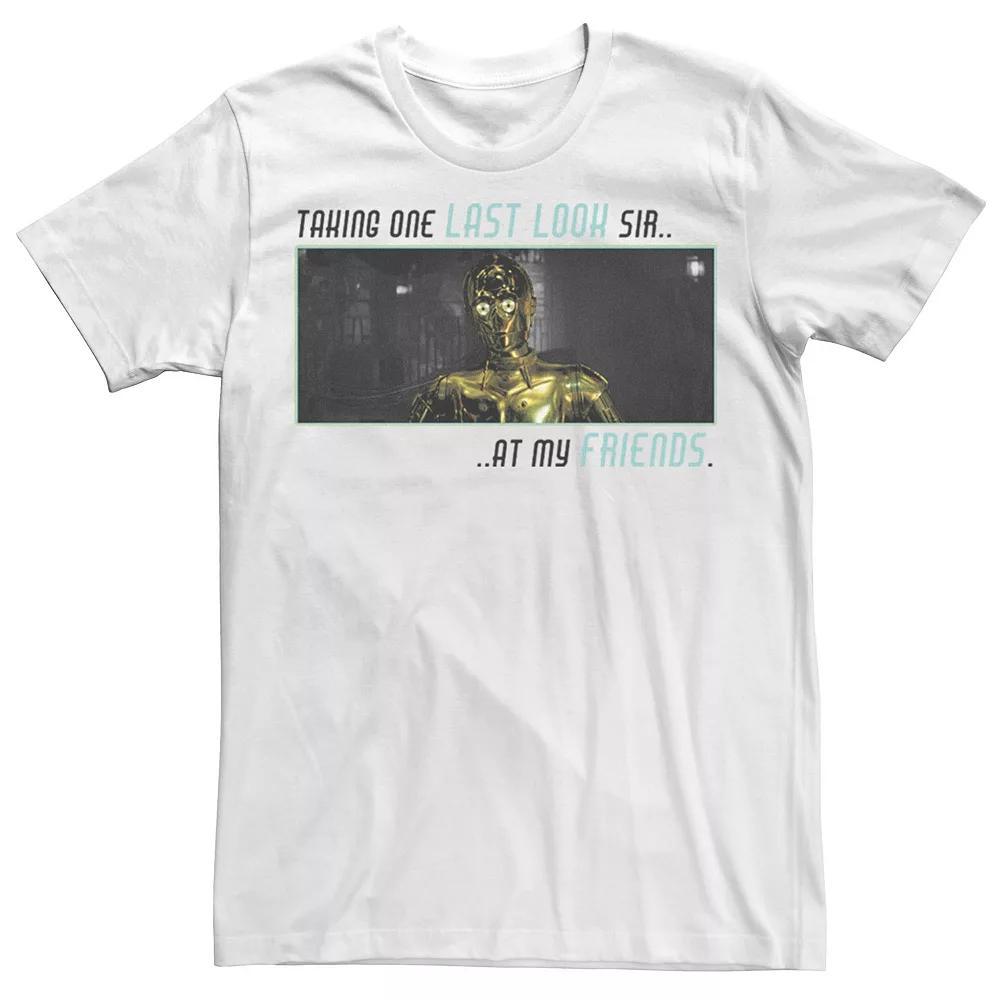Men's Star Wars: The Rise Of Skywalker C-3PO Taking One Last Look Graphic Tee, Size: Small, White Product Image
