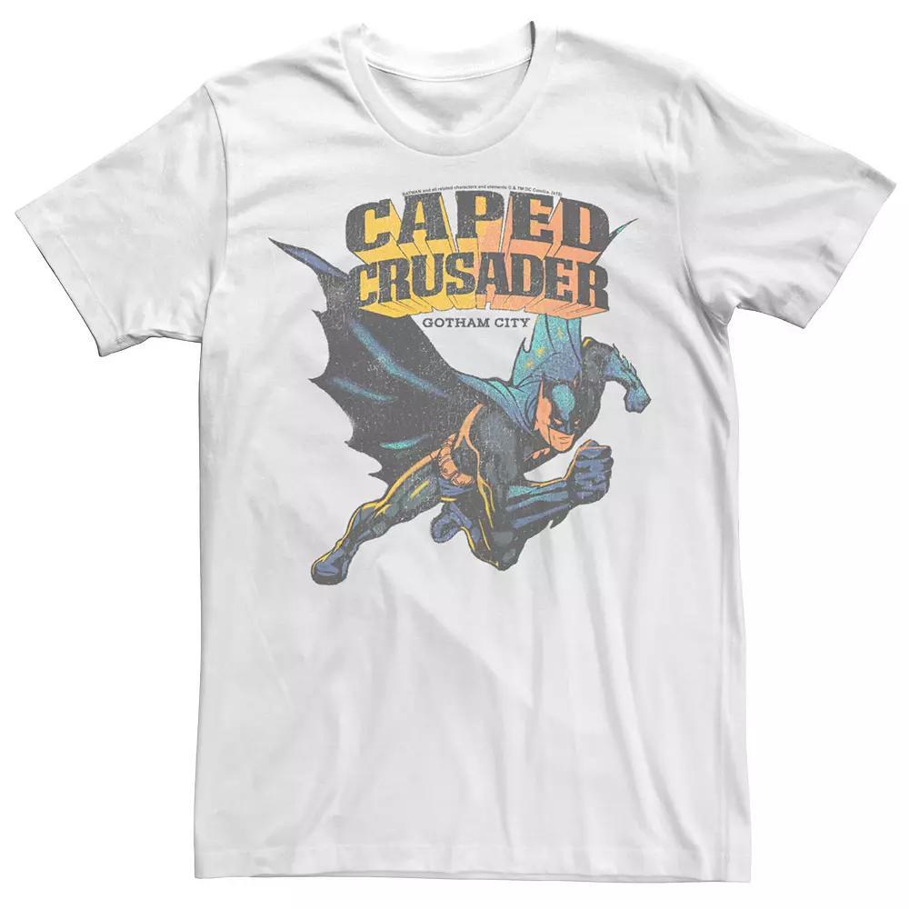 Men's Batman Caped Crusader Gotham City Tee, Size: XL, White Product Image