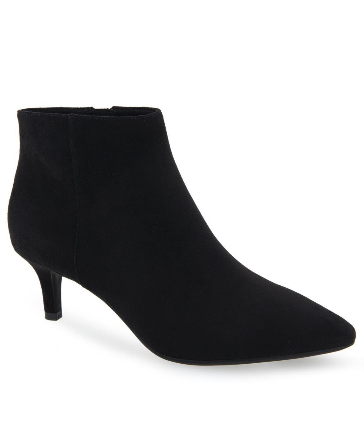 Aerosoles Edith Women's Ankle Boots, Size: 7.5 Wide, Black Faux Suede Product Image