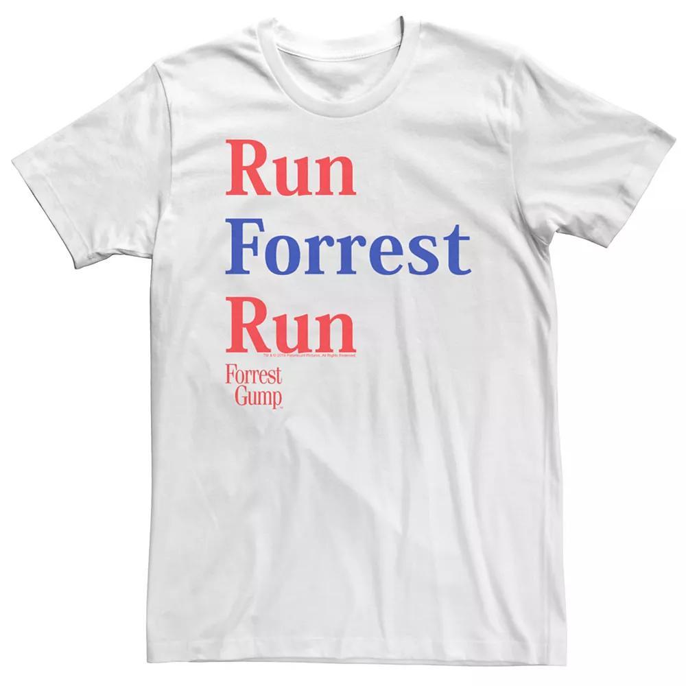 Men's Forrest Gump Run Forrest Run Tee, Size: 3XL, White Product Image
