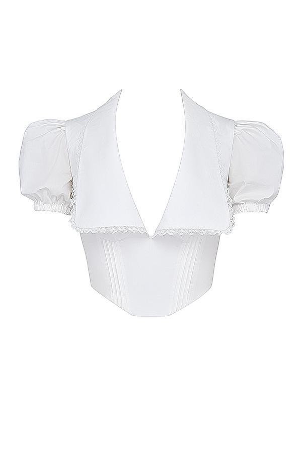 Augusta  white pin tuck top - sale Product Image