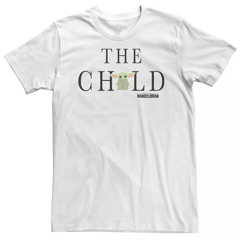 Big & Tall Star Wars The Mandalorian The Child Simple Text Portrait Tee, Men's, Size: 5XL, White Product Image