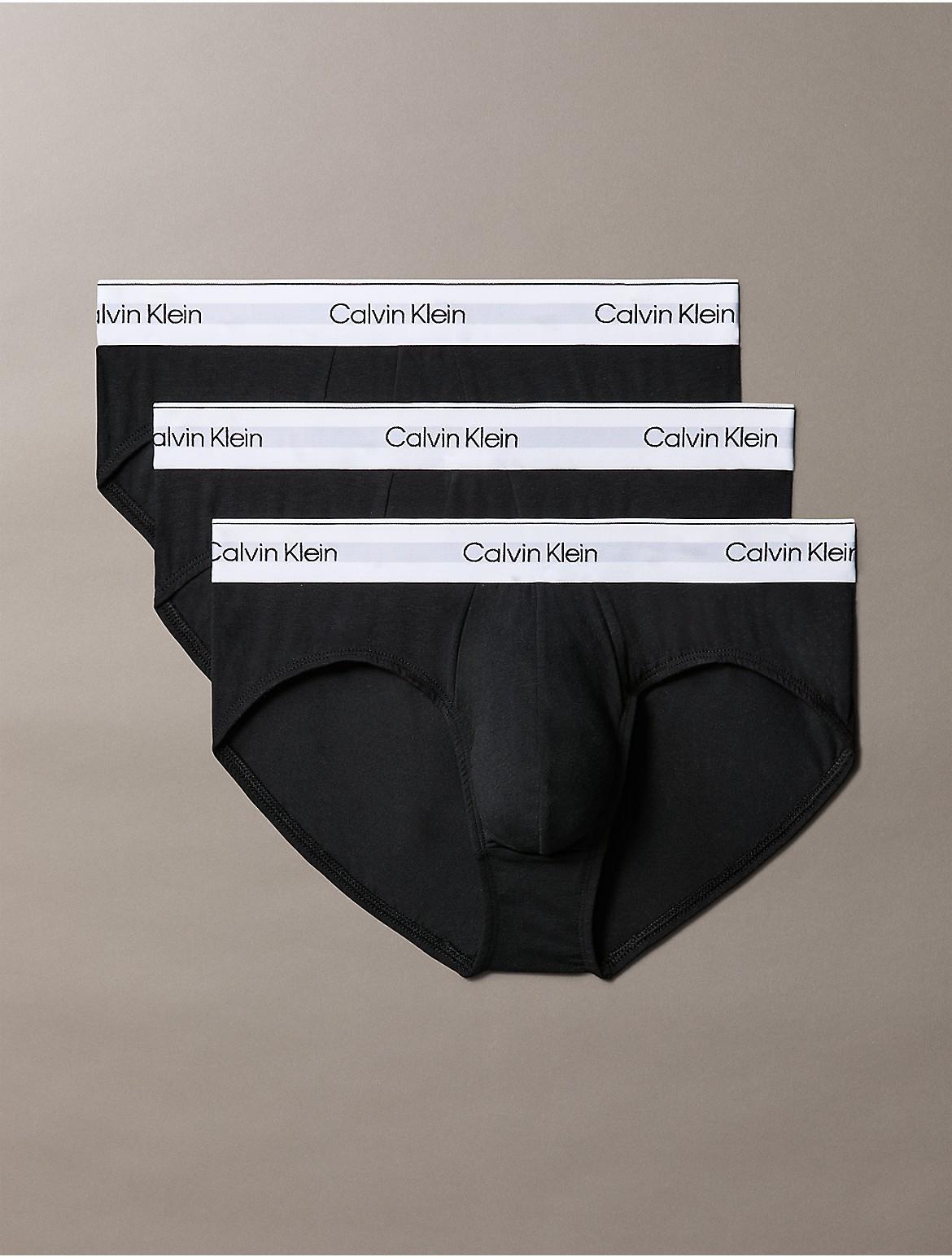 Calvin Klein Men's Icon Cotton Stretch 3-Pack Hip Brief - White - L Product Image