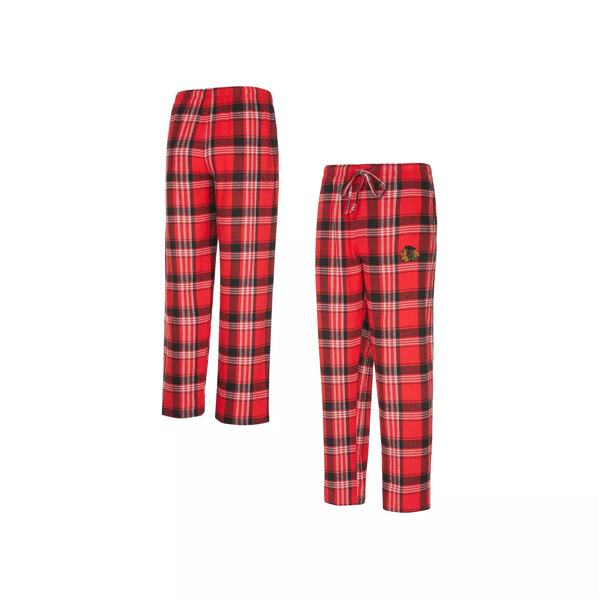 Men's Concepts Sport Red/Black Chicago Blackhawks Region Flannel Sleep Pants, Size: XL Product Image