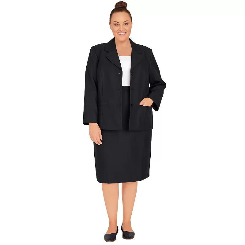 Plus Size Alfred Dunner Chic Button-Front Jacket, Womens Blue Product Image
